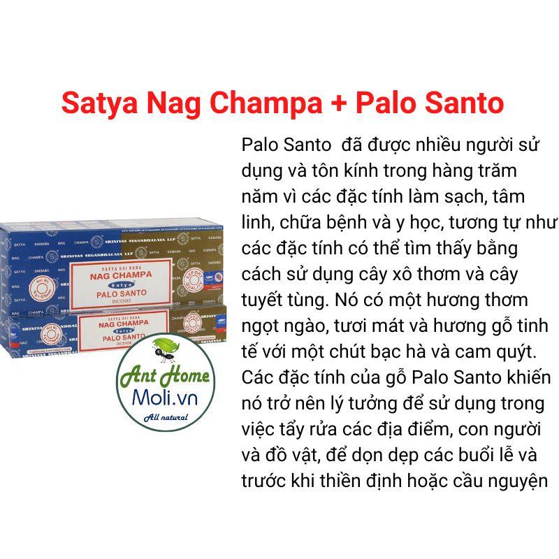 Thanh hương nhang SATYA thanh tẩy và bảo vệ Champa + Palo santo