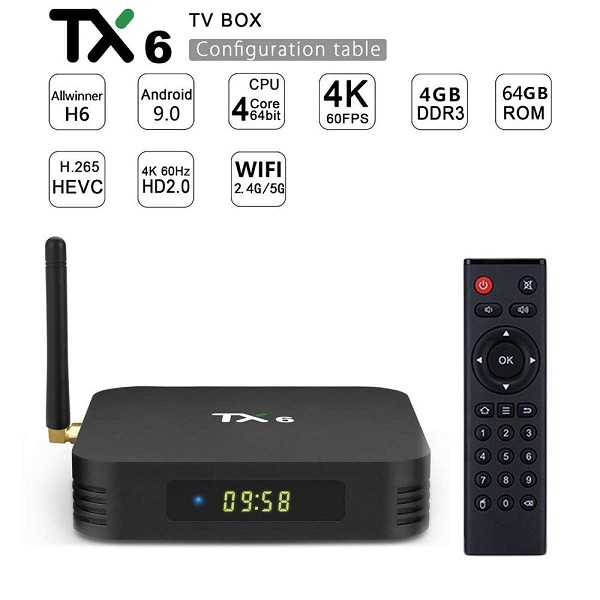 Android TV Box TX6 Ram 4Gb Rom 32Gb, Android 9.0 - Hàng Chính Hãng