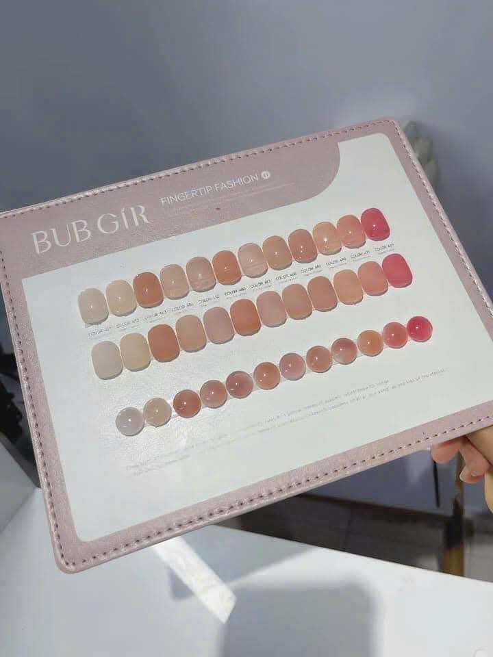 Set Sơn Gel Màu Nude BUBGIR 12 Màu Số 41 Tông Nâu thạch trà sữa Nude, Hồng Nude đậm , Đỏ Nude Chai 15ml Làm Nail Siêu Bóng Đặc Mướt, Tặng Bảng Màu