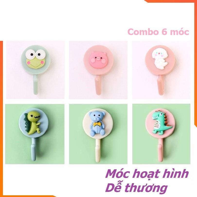 6 Móc Dán Tường Dễ Thương, Móc Dán 3M Chắc Chắn, Móc Dán Tường Cute Treo Đồ Dùng Gia Đình Tiện Dụng. Kingler 2263