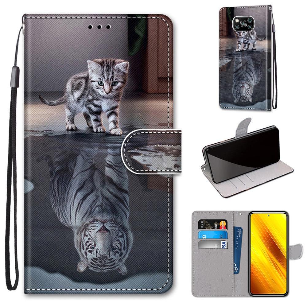 Bao da PU điện thoại nắp lật kèm ngăn đựng thẻ cho Xiaomi Redmi 9 9A 9C Poco M3 Poco X3 NFC X3PRO