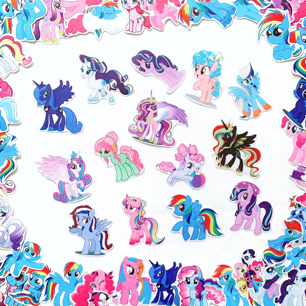 Bộ 50 Sticker Pony (2020) Hình Dán Chủ Đề Ngựa Một Sừng Chống Nước Decal Chất Lượng Cao Trang Trí Va Ly Du Lịch Xe Đạp Xe Máy Xe Điện Motor Laptop Nón Bảo Hiểm Máy Tính Học Sinh Tủ Quần Áo Nắp Lưng Điện Thoại