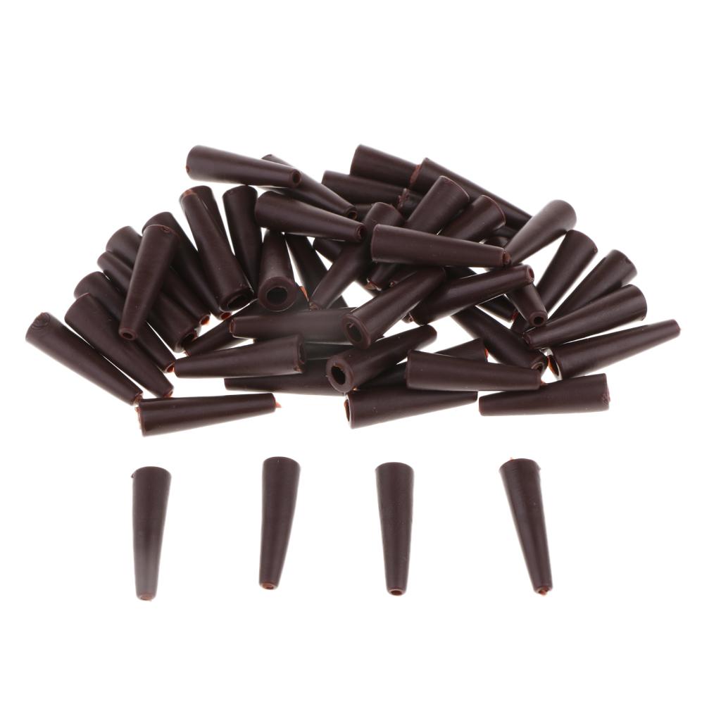 2x50pcs Tail Rubber Tubes for Saftey Lead Clips Carp Fishing Rig Sleeves 20mm