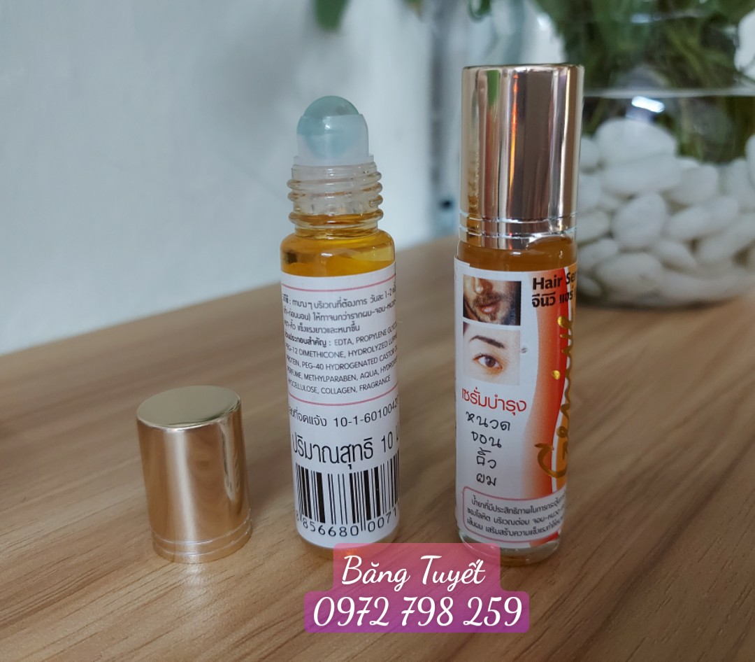 Serum kích mọc lông mi, chân mày, râu, ria mép, tóc Genive Thái Lan 10ml