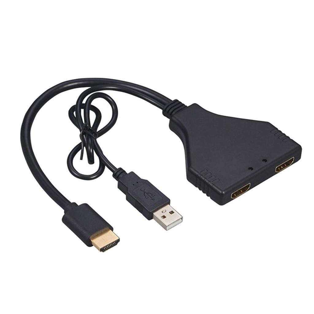 2.0 1  Splitter  Male to 2   Female UHD Adapter Converter