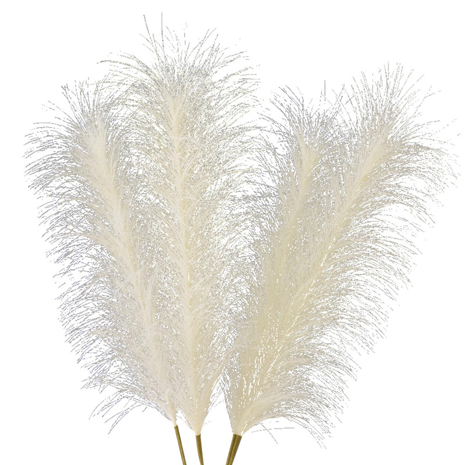 Faux Pampas Grass Bouquet 10pcs 24“/61cm, Natural Artificial Pampas Grass Decor Reed, Boho Wedding Decor, Home Decoration