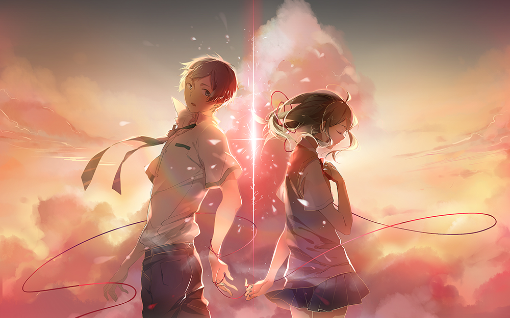 Poster A3 dán tường Anime, decal 30x42 trang trí có keo Your Name Wallpapers 3