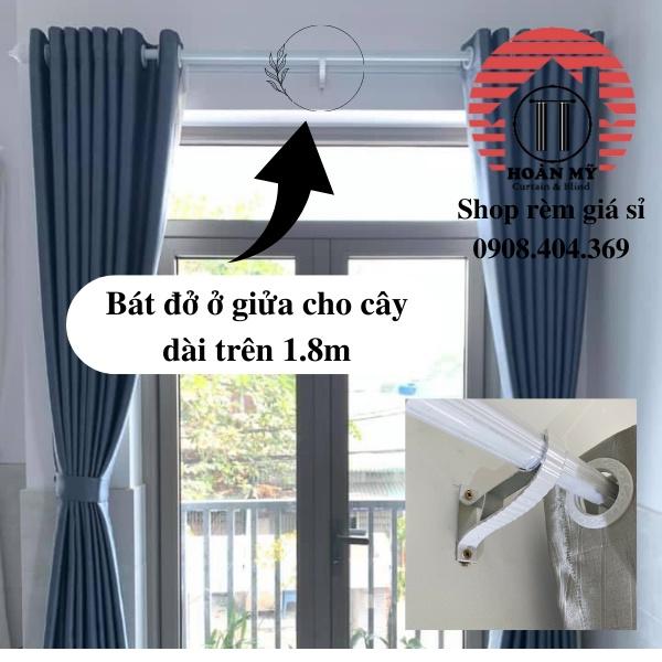 Thanh treo rèm,cây treo rèm cửa sổ,cửa chính làm từ hợp kim nhôm lõi 3 chấu chắc chắn tặng kèm vít và tike