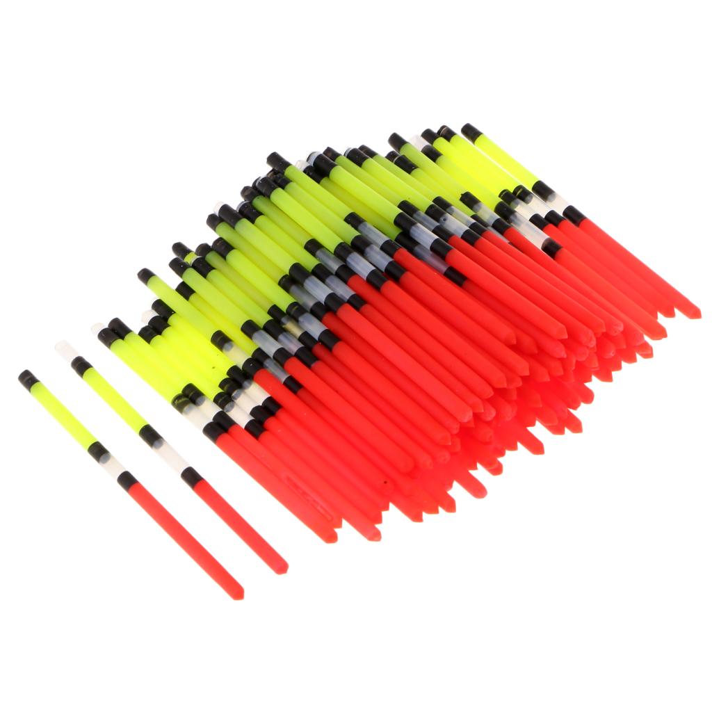 100x PVC Plastic Fishing Floats Floating Stick Tube Light Weight Tackel New