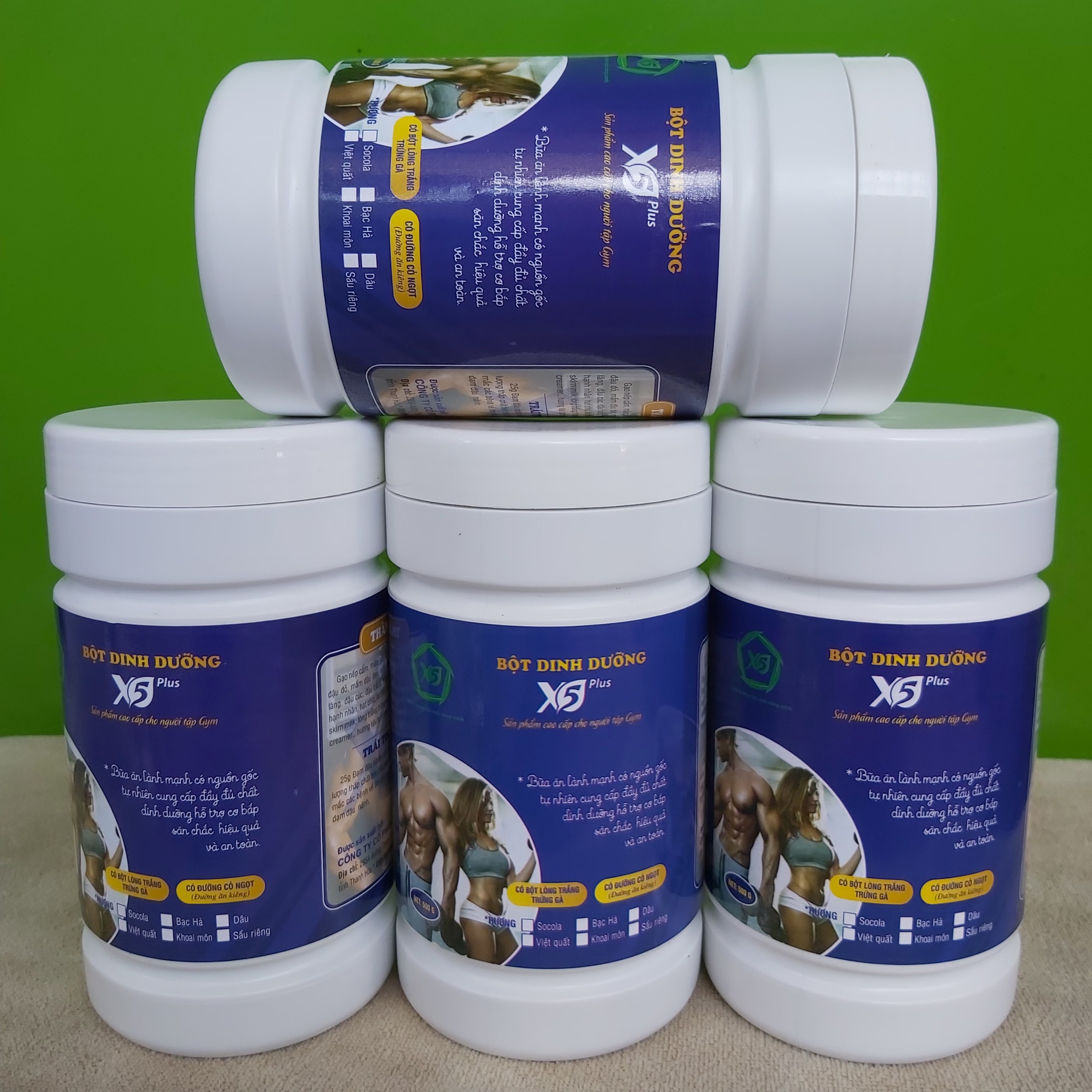 Combo 4 hộp bột ngũ cốc dinh dưỡng X5 dành cho người tập gym có whey, đạm đậu nành, Giúp Tăng Cơ, Giảm Mỡ