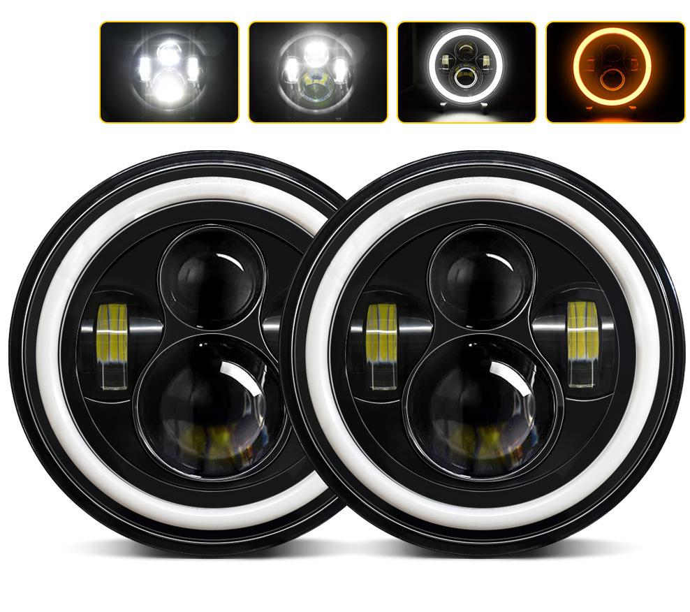 Đèn pha led ô tô phong cách mới nhất 7 inch đèn pha Wrangler xe máy Harley đèn pha xe địa hình sửa đổi bóng đèn