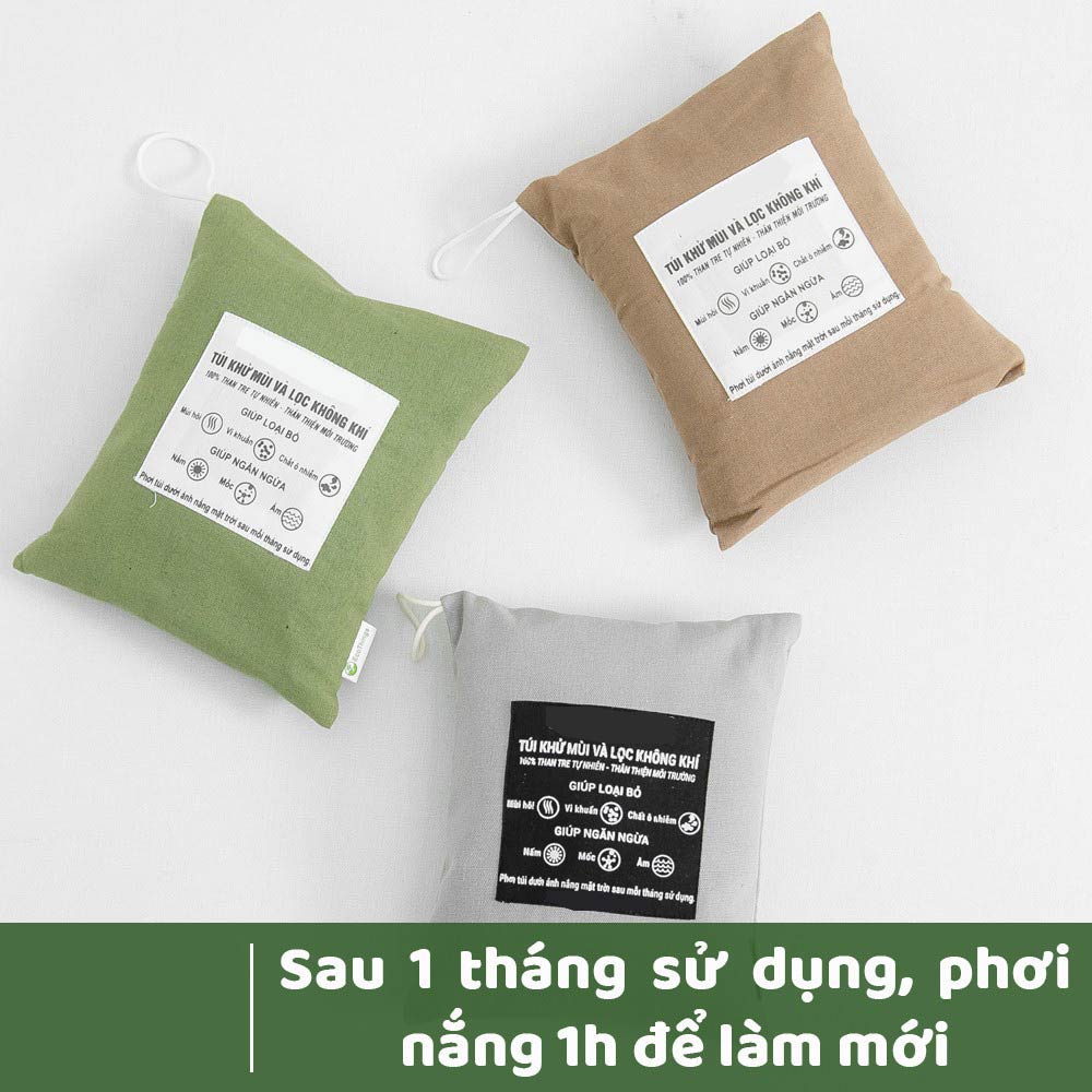 Túi Than Hoạt Tính Diệt Khuẩn Khử Mùi Lọc Không Khí Cho Phòng Khách, Ngủ, Nhà Vệ Sinh...