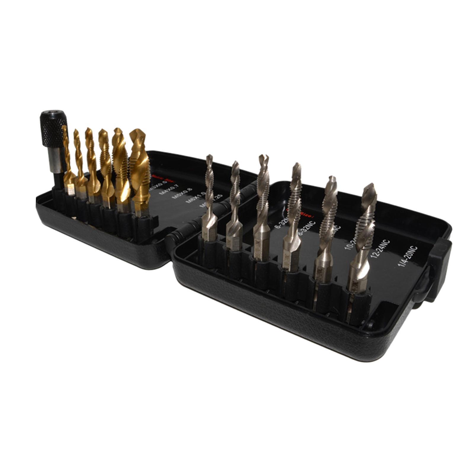 Metric SAE Thread bit drill bit Set Combination Drill bit for Tapping Deburring
