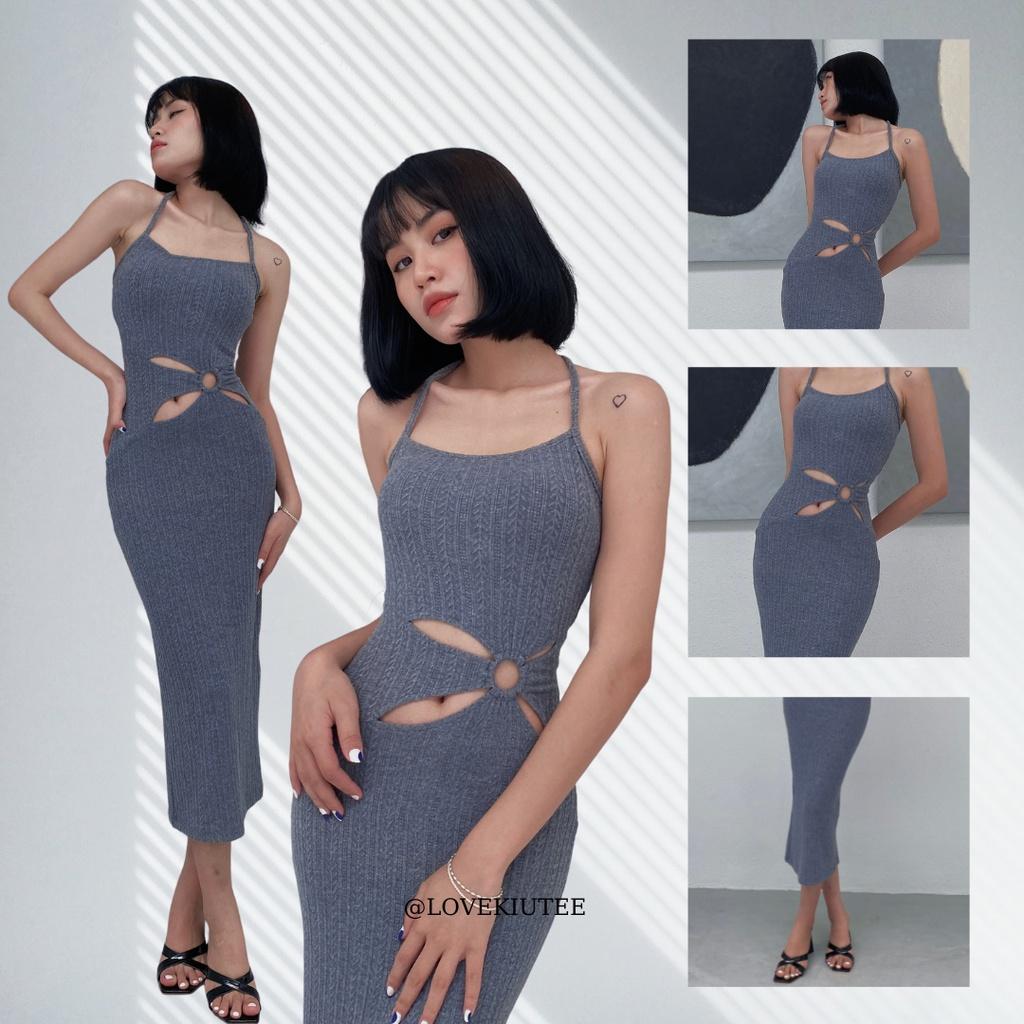 Đầm dài 2 dây khoét eo Analisa Cut Out Midi Dress LOVEKIUTEE