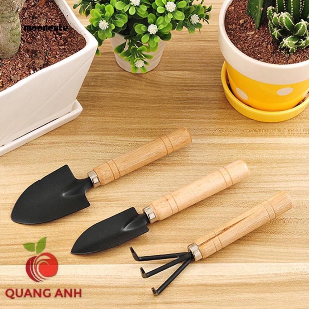 Bộ 3 Dụng Cụ Làm Vườn Mini số 2 ( Xẻng làm vườn - Xới đất - Cào đất)