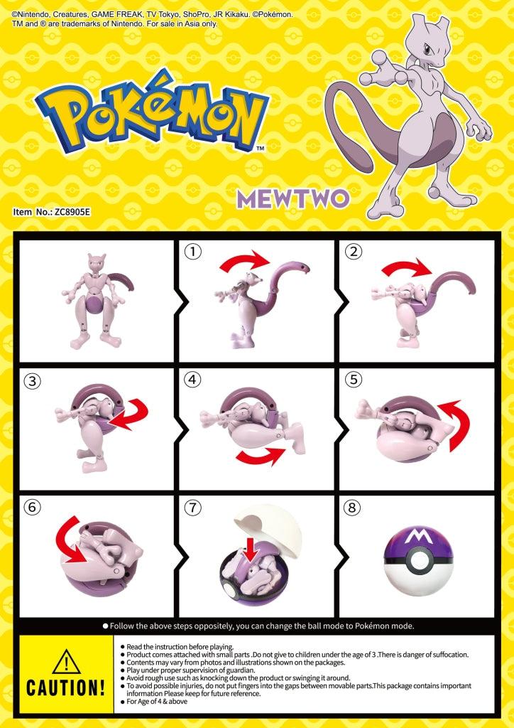 Đồ Chơi Bóng Pokemon Biến Hình: Mewtwo - Pokemon Toys ZC8905E