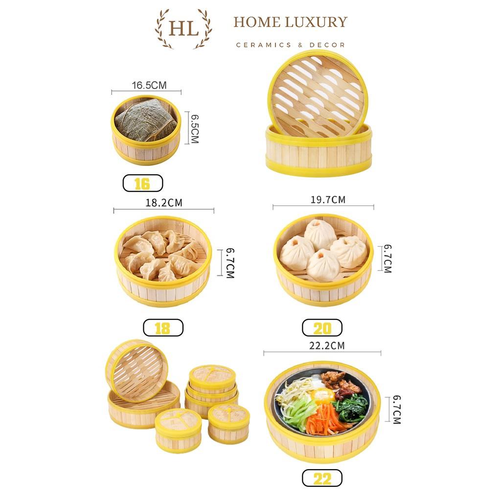 Xửng hấp tre viền nhựa (4 Size)