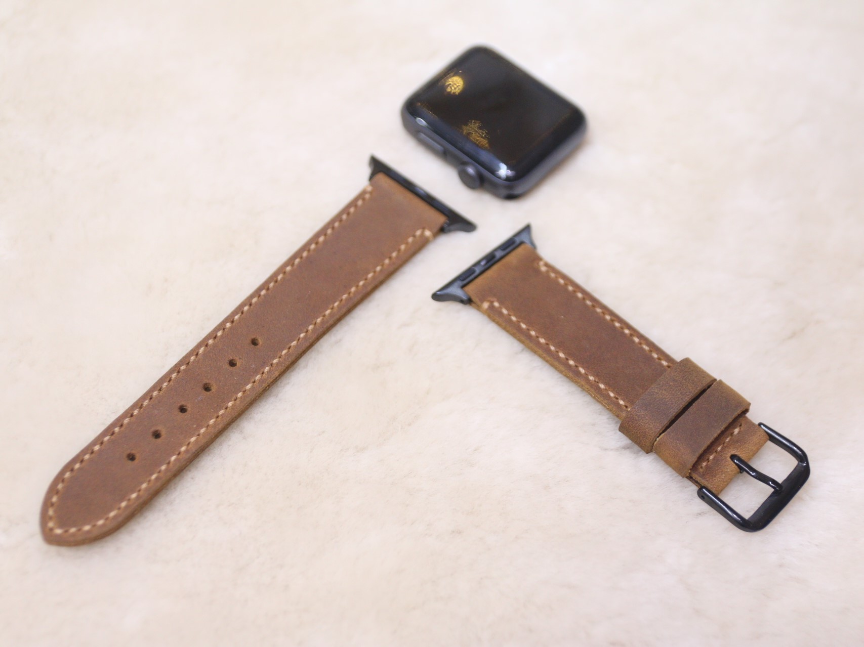 Dây Đeo Thay Thế Dành Cho Apple Watch - Da dò sáp  Handmade