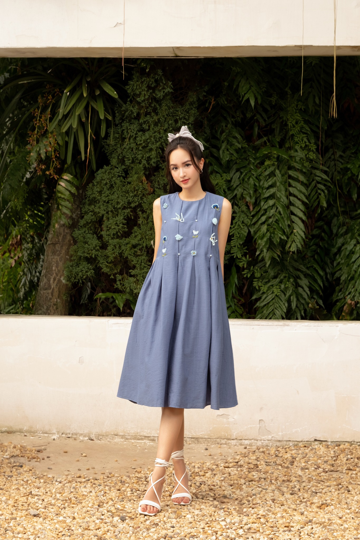 OLV - Đầm Lagoon Ruched Embro Dress