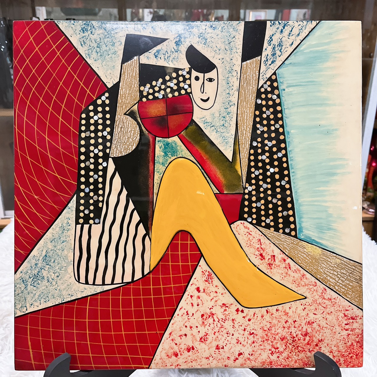 Tranh Sơn Mài - Họa Tiết PICASSO | Size 40x40 cm | Kèm Khung Sơn Mài Cao Cấp