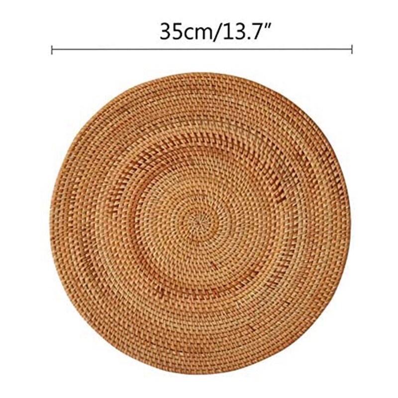 Lót mây tròn chịu nhiệt, khay tròn decor, lót nồi lót đĩa bàn ăn | Cappiano home