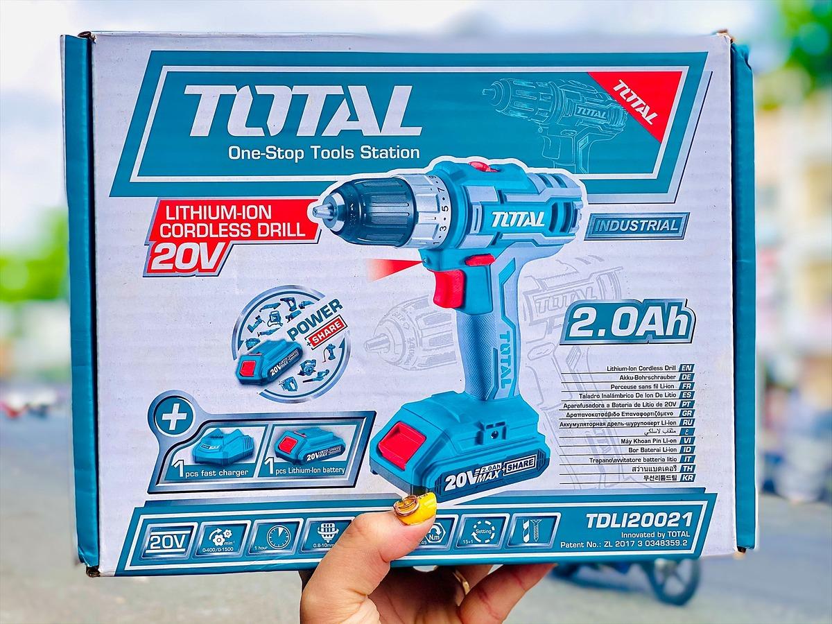MÁY KHOAN PIN 20V TOTAL TDLI20021 - HÀNG CHÍNH HÃNG