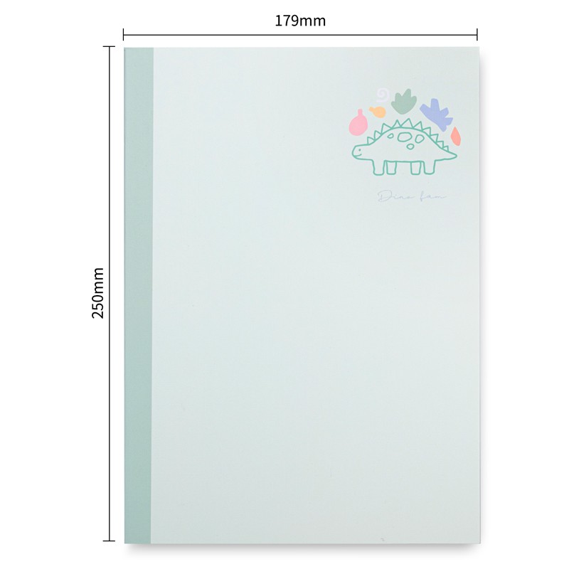 Sổ tay ghi chép khâu gáy B5 hình khủng long kẻ ngang 60 trang 70gsm Deli  - Phù hợp làm sổ kế hoach planner, viết nhật kí, sử dụng như tập vở học sinh - 1 quyển - Nhiều màu sắc - FB560-N08