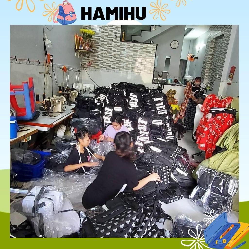 Balo đi học, balo phản quang Hamihu HM3T, balo Ulzzang basic Hàn Quốc