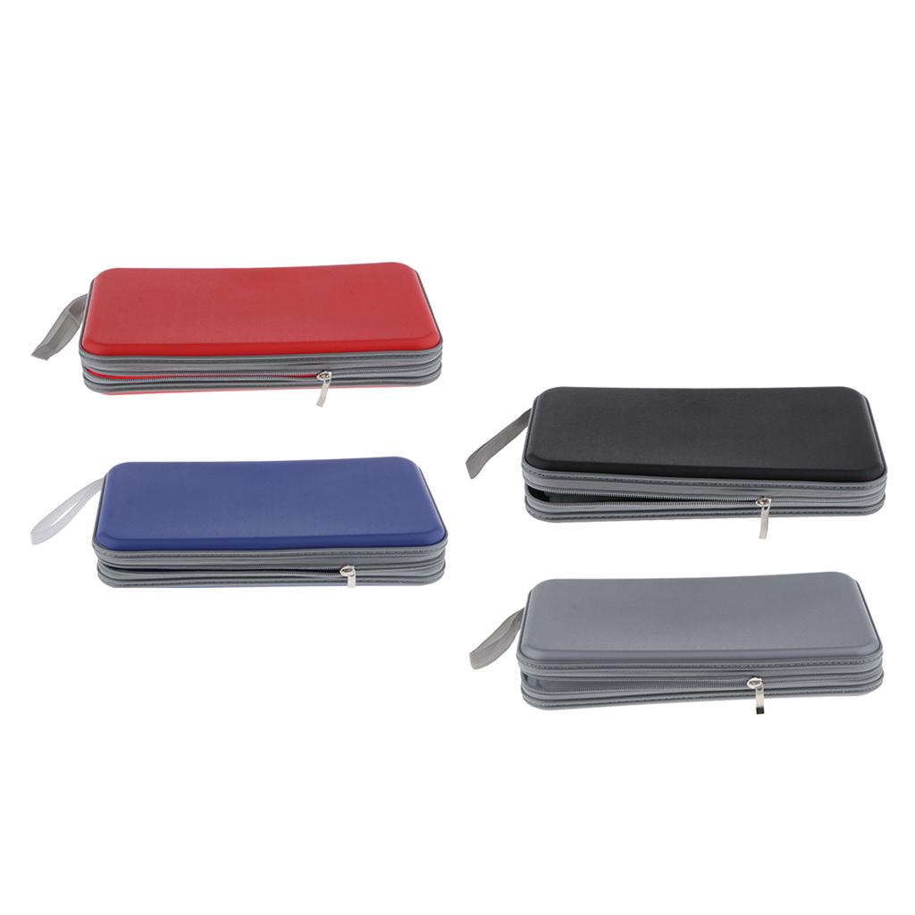 2pcs 80 Disc CD Wallet DVD Case Storage Holder Bag Protector Blue/Black