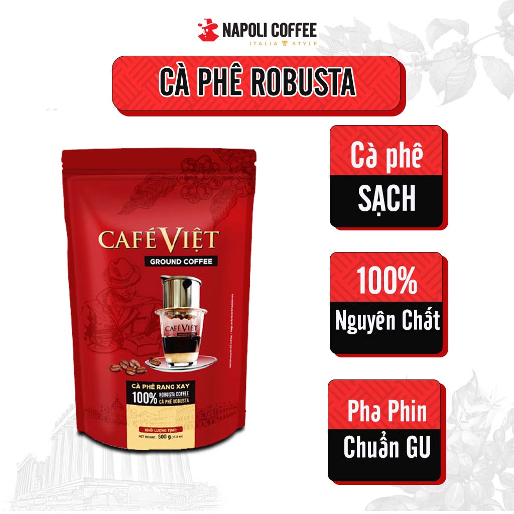 Combo Cà Phê Espresso (Túi 250g) và Cà Phê Việt (Túi 500g) - Napoli Coffee