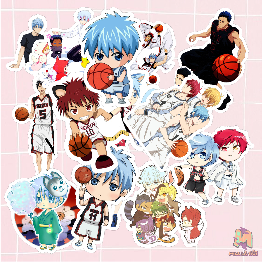 Miếng dán Stickers chủ đề Kuroko No Basket - Tuyển Thủ Vô Hình