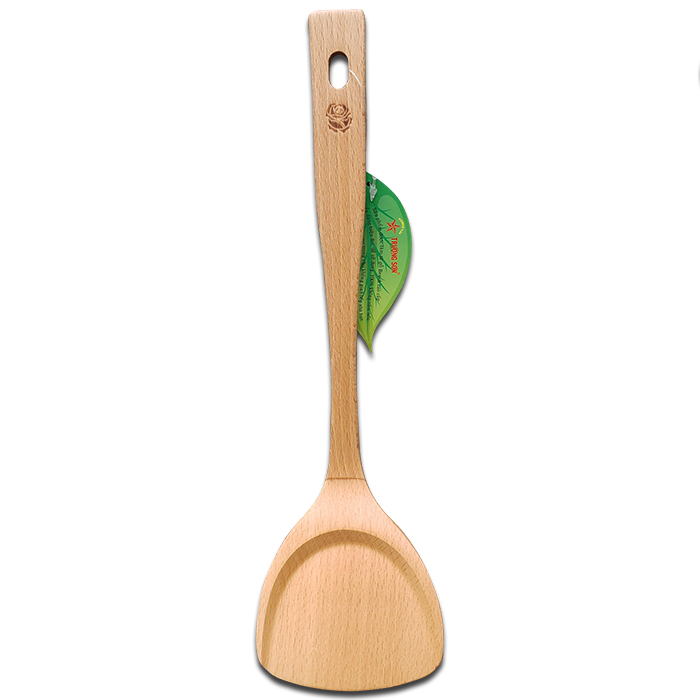 Xẻng Xào Cán Dài Gỗ Beech - Sạn Gỗ 08 Nối - Đồ Gỗ Nhà Bếp Thương Hiệu Trường Sơn