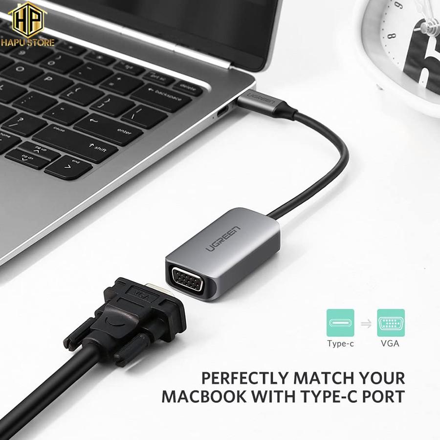 Cáp chuyển USB Type C sang VGA Ugreen 50316 chính hãng -Hàng Chính Hãng