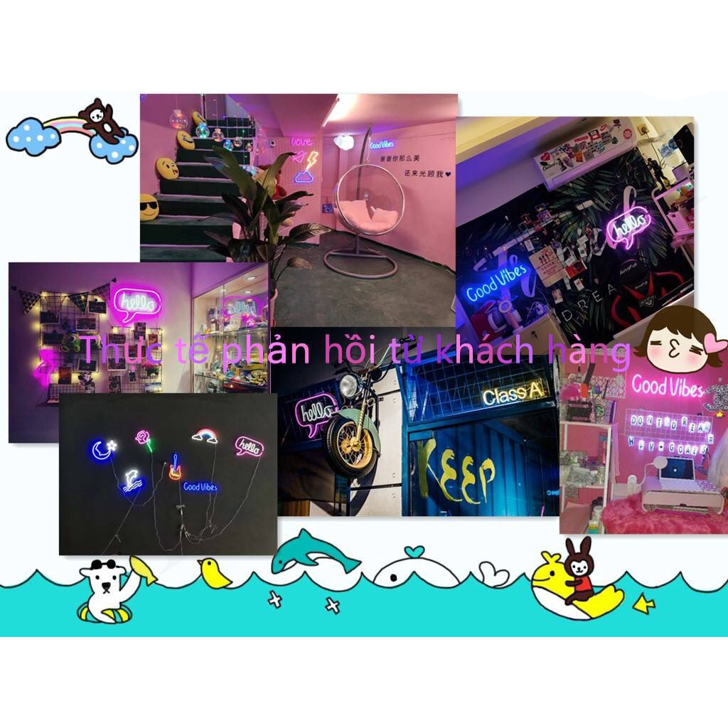 Đèn LED Neon Decor Phòng Ngủ - Thích Hợp Decor Quán Bar Chill, Tiệm Cà Phê, Nhà Hàng, Homestay