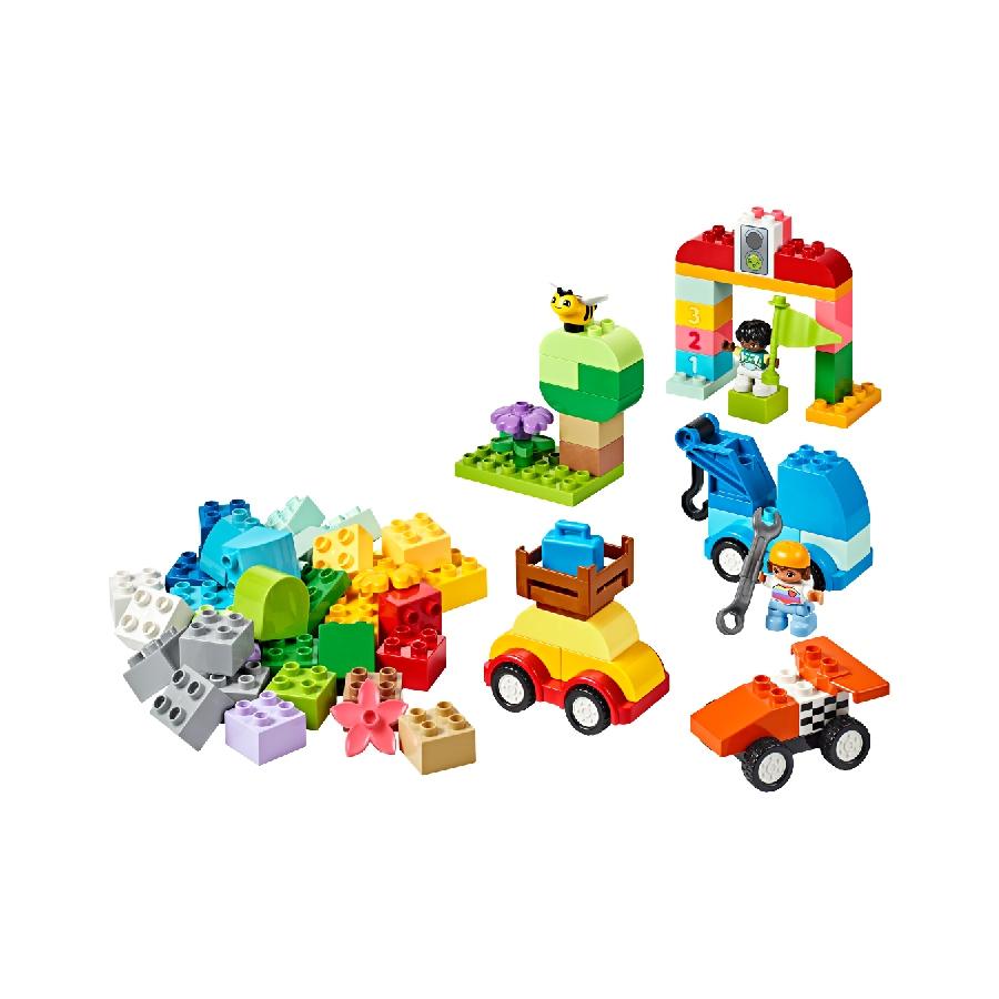 LEGO DUPLO 10439 Đồ Chơi Lắp Ráp Thùng Gạch Sáng Tạo: Xe Hơi Và Xe Tải (80 chi tiết)