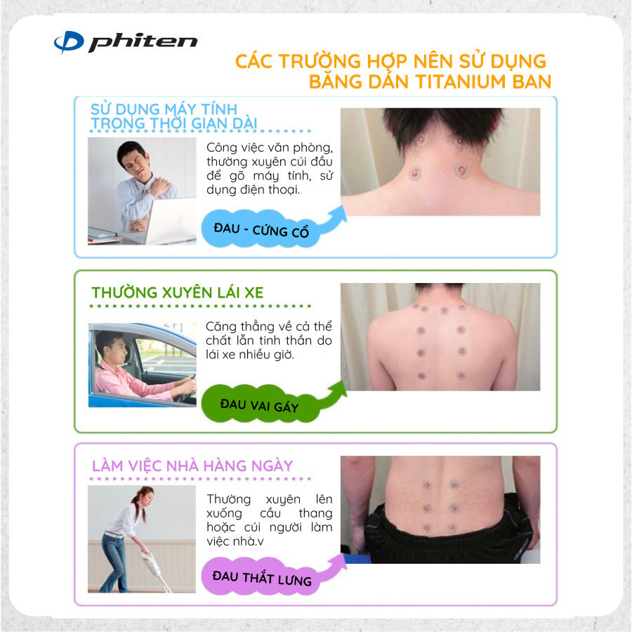 [QUÀ TẶNG COMBO 2 GÓI] Phiten Titanium Power Tape 6 miếng