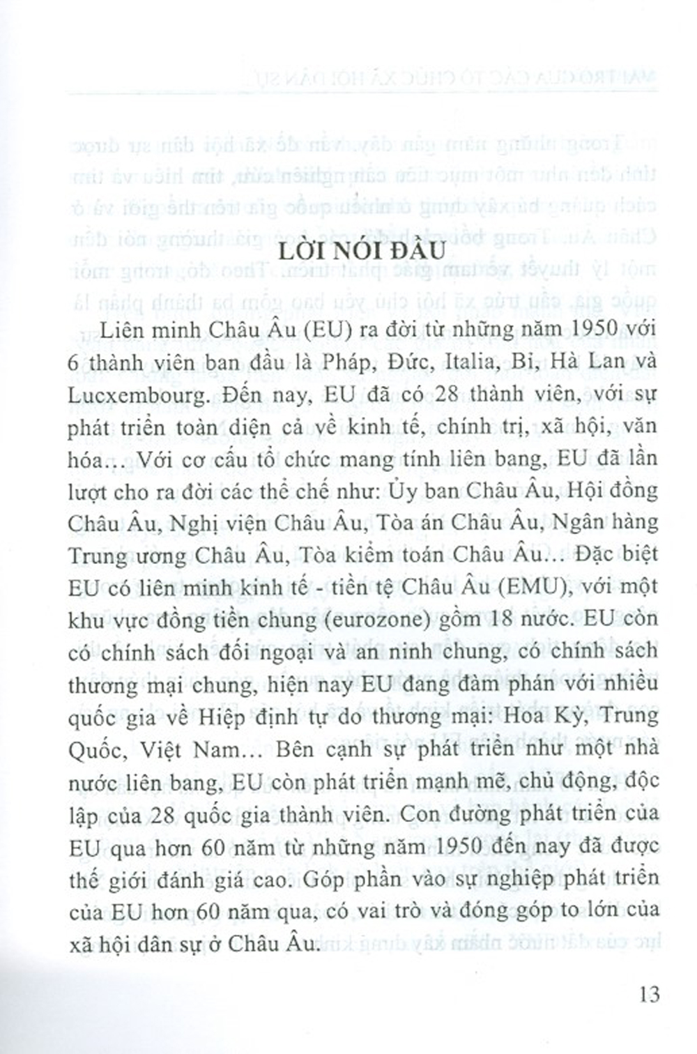 Vai Trò Của Các Tổ Chức Xã Hội Dân Sự Trong Phát Triển Kinh Tế Và Xã Hội Ở Một Số Quốc Gia Trong Liên Minh Châu Âu (Sách Chuyên Khảo)