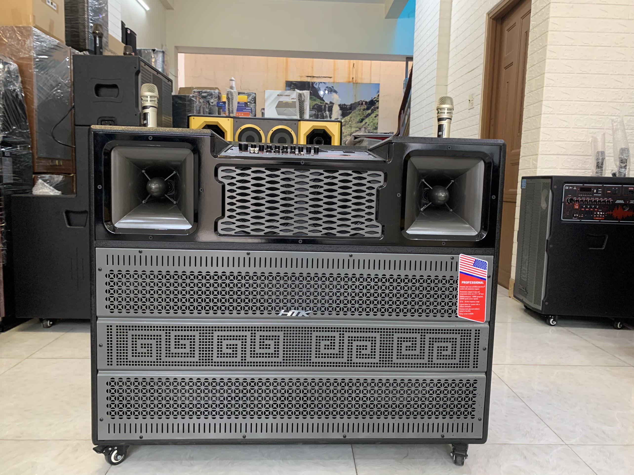 Loa kéo 4 tấc đôi cao cấp 2 bass 40 và 2 chép kèn 2 loa mid 16 hàng mới cao cấp chuyên karaoke và nghe nhạc Vip Hải triều