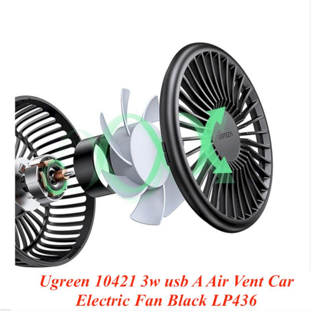 Ugreen UG10421LP436TK 3W Màu Đen Quạt hút gió nhỏ trên ô tô - HÀNG CHÍNH HÃNG