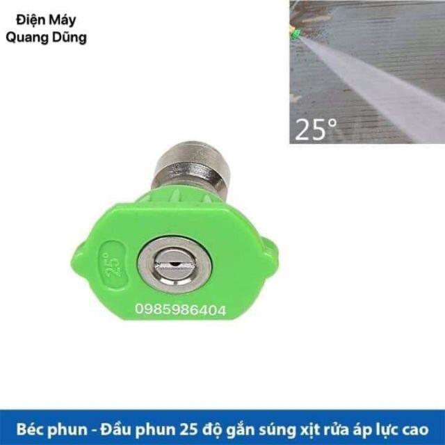 Béc phun - Đầu béc 0,15,25,40 độ gắn súng xịt rửa của máy rửa xe áp lực cao - Ren nối nhanh 1/4 inch