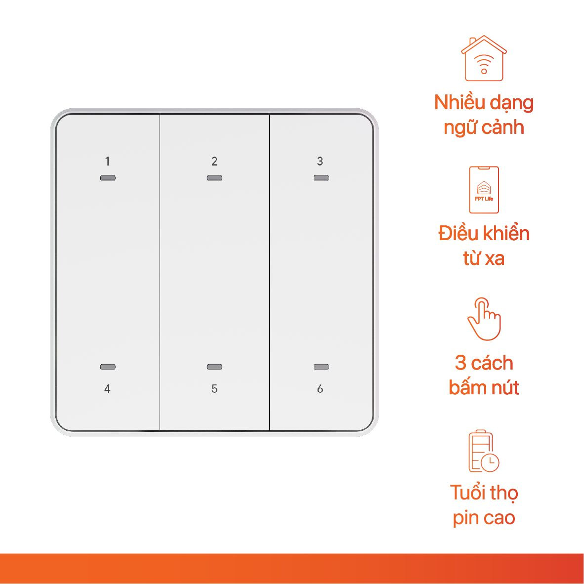Nút Bấm Ngữ Cảnh Không Dây Kết Nối Bluetooth FPT (Hàng Chính Hãng)