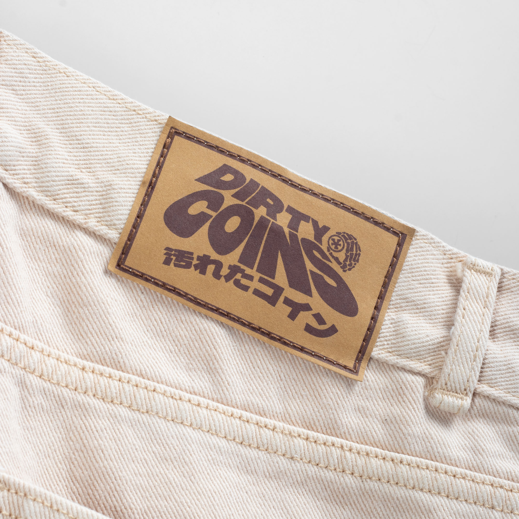 Quần DirtyCoins Laurel Wreath Logo Pants - Cream