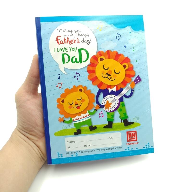 Combo 5 Vở Family 4 Ô Ly 96 Trang ĐL 70g/m2 - Hồng Hà 0407 (Mẫu Màu Giao Ngẫu Nhiên)
