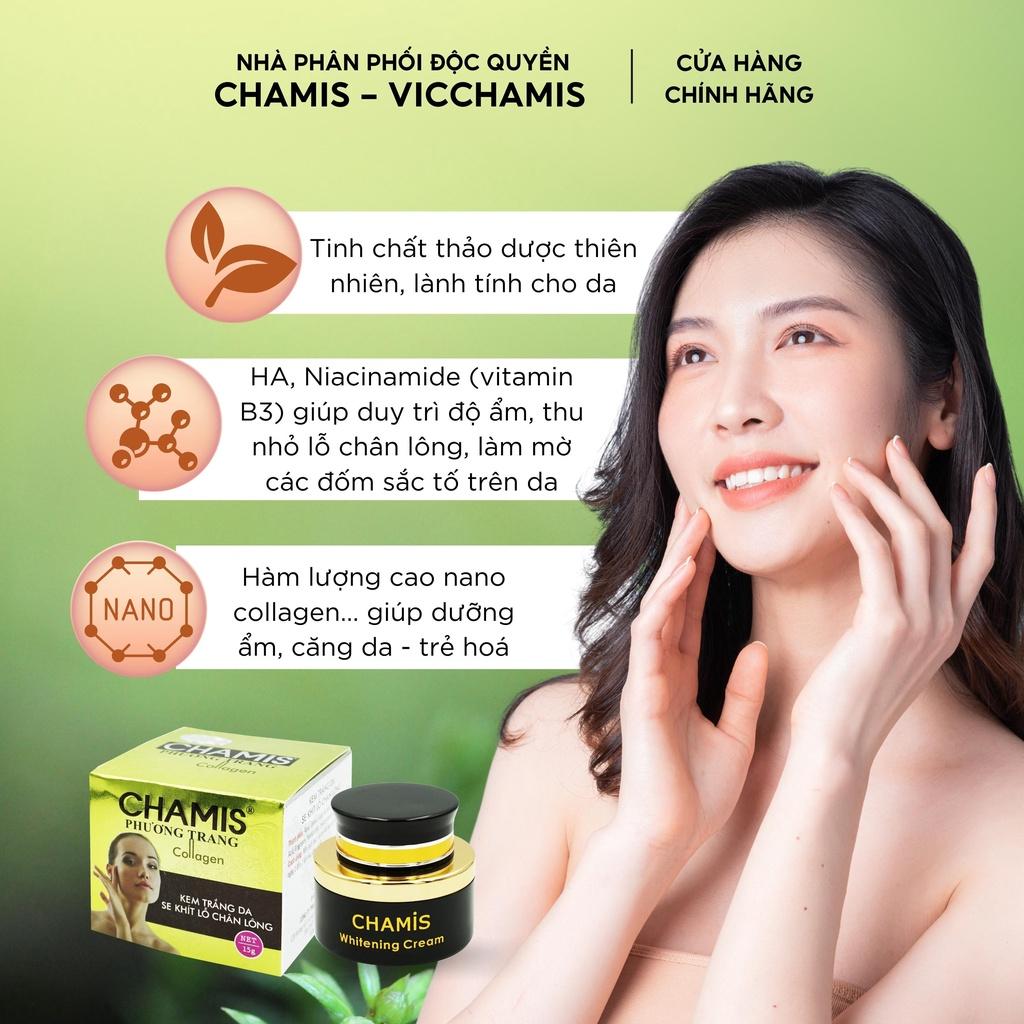 Combo Kem dưỡng và Serum dưỡng trắng, thu nhỏ lỗ chân lông CHAMIS