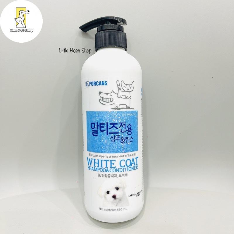 Dầu gội lông trắng cho chó Forcans White Coat 500ml