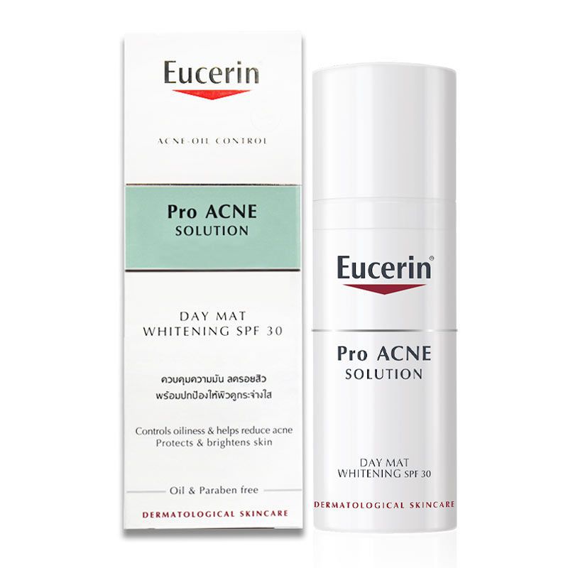 Kem Giảm Mụn Và Dưỡng Sáng Da Eucerin ProAcne Solution Day Mat Whitening SPF30 50ml