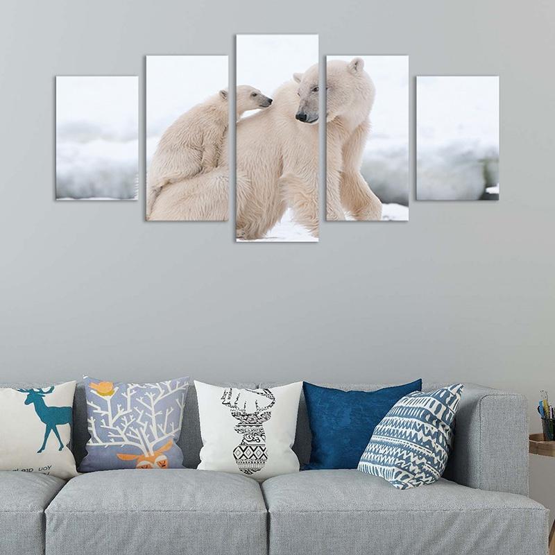 5 Panels Modern Canvas Wall Hanging Picture Printing Art Oil Home Decor Unframed HB