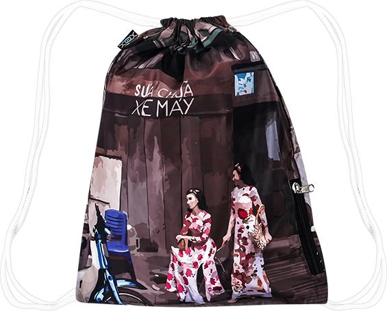 Túi Dây Rút XOX Backpack Áo Dài Góc Phố