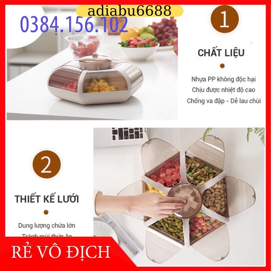 (Hàng Loại 1 )KHAY MỨT HOA 6 CÁNH TỰ BUNG SANG XỊN ĐẸP MẪU MỚI NHẤT MẪU MỚI NHẤT TẾT 2021