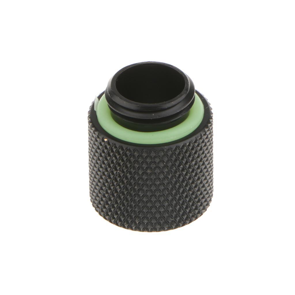 2-4pack Fitting Extender G1/4 Thread Matt Black Copper For PC Liquid Cooling